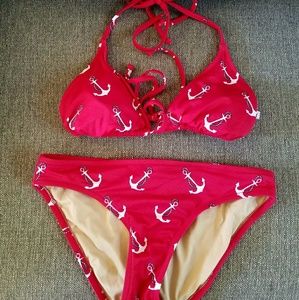 J. Crew Anchor triangle bikini Sz. Xs/L